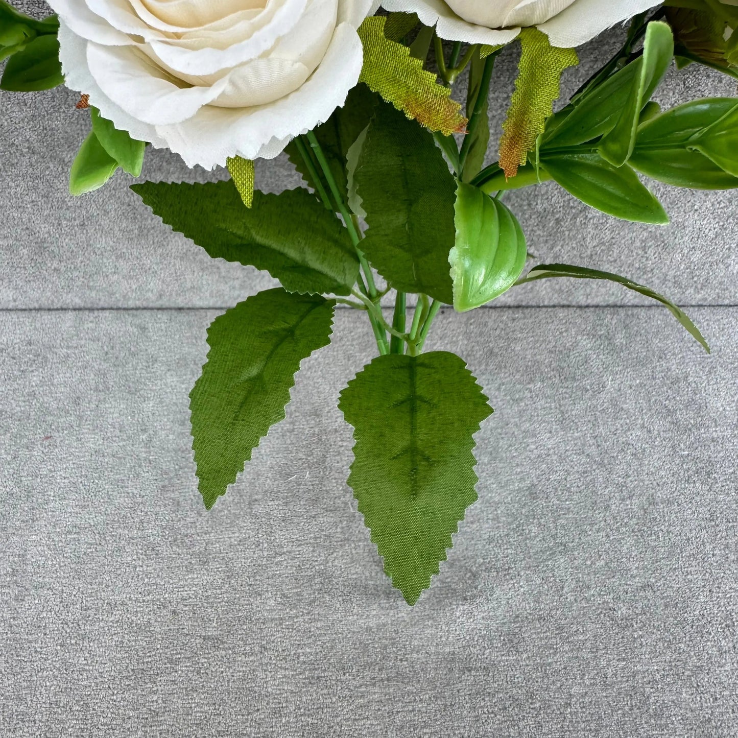 White Silk Small Rose Bush - 7 Heads RosesHQ.com