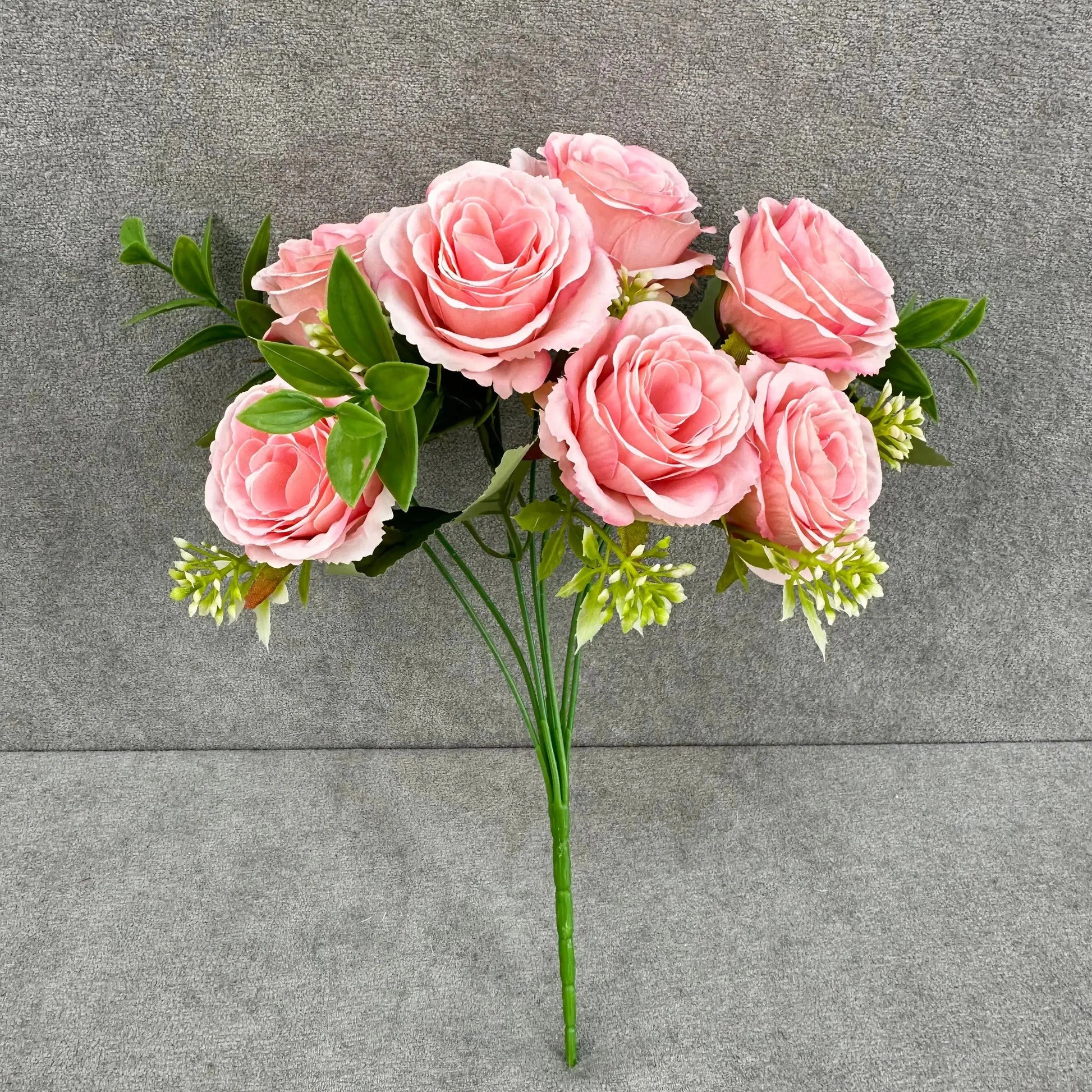 Pink Silk Rose Bush - 7 Heads RosesHQ.com