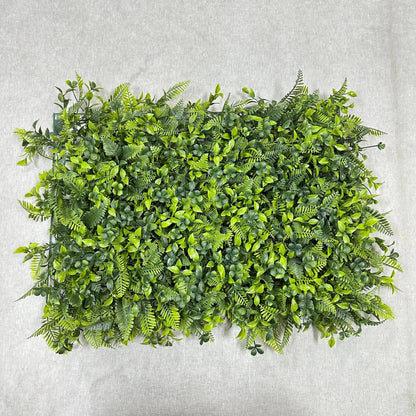 Mixed Green Artificial Grass Wall Panel 3-Style 40x60cm RosesHQ.com