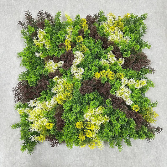 Artificial Fluffy Green Grass Wall Panel 50x50cm RosesHQ.com