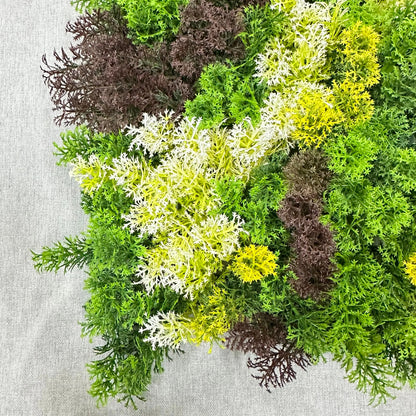 Artificial Fluffy Green Grass Wall Panel 50x50cm RosesHQ.com