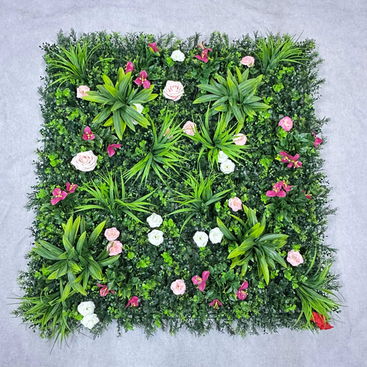 Artificial Plant Wall Green Panel No.2 100x100cm RosesHQ.com