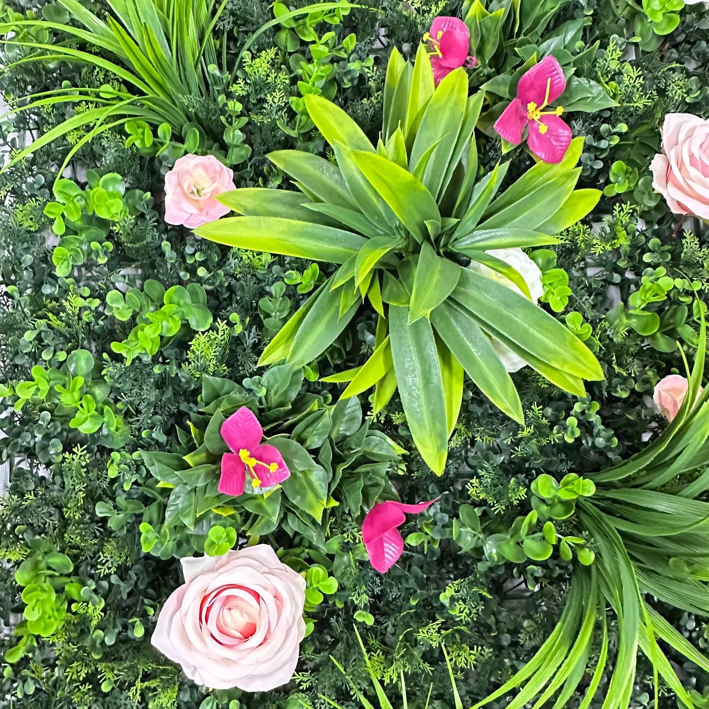 Artificial Plant Wall Green Panel No.2 100x100cm RosesHQ.com