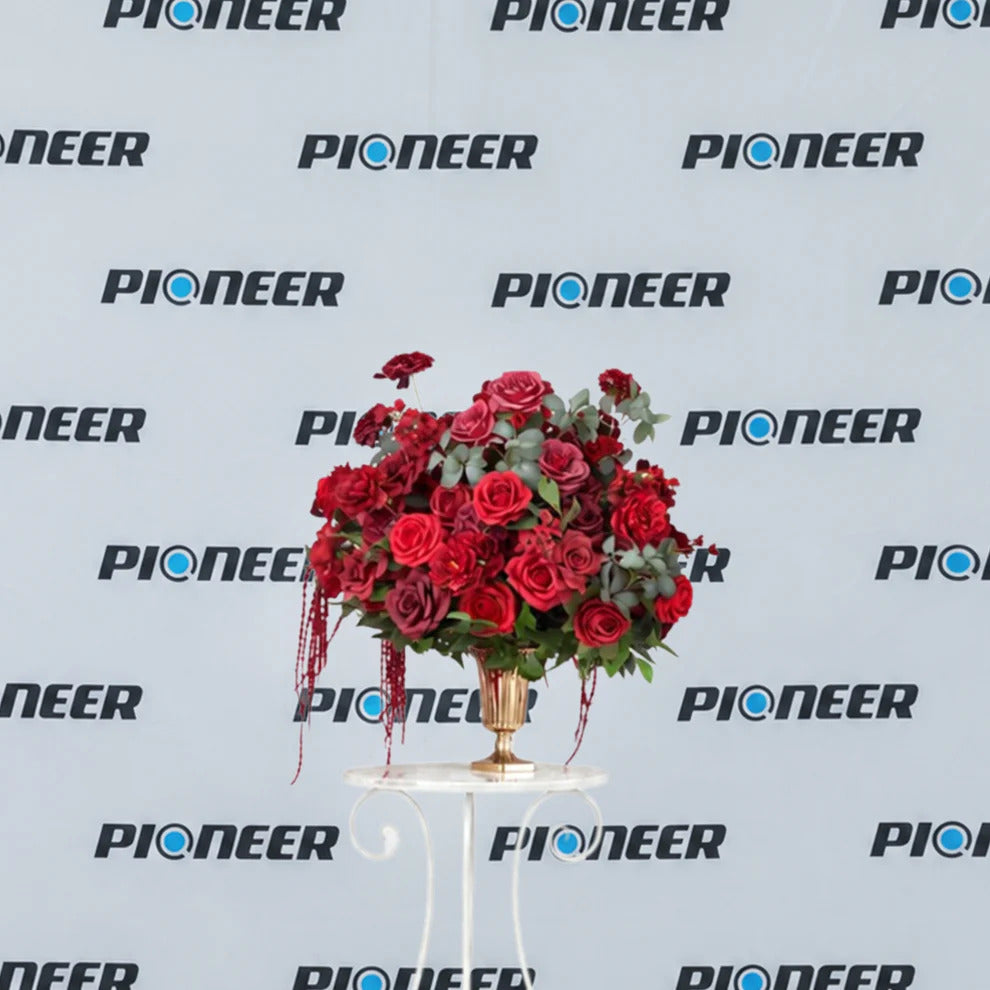 Polished Burgundy Rose Floral Centerpiece