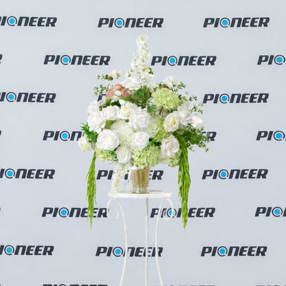 Premium White Rose and Hydrangea Floral Centerpiece