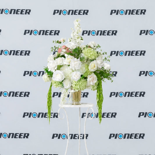 Premium White Rose and Hydrangea Floral Centerpiece