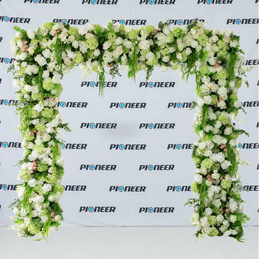 Garden White Rose & Hydrangea Floral Arch