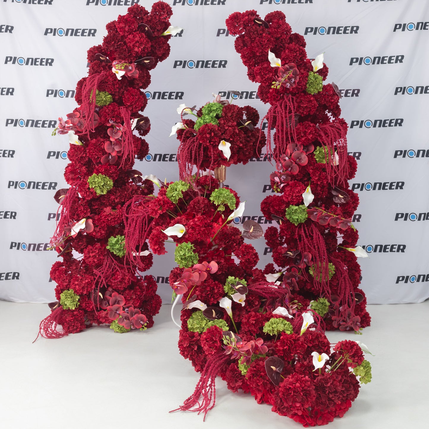 Burgundy Hydrangea Ceremony Floral Arch