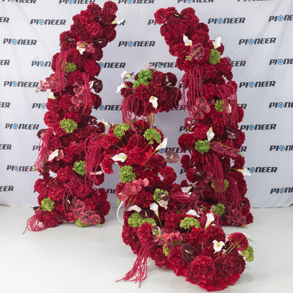 Burgundy Hydrangea Ceremony Floral Arch