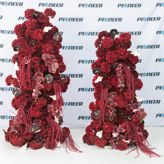 Burgundy Hydrangea Ceremony Floral Arch