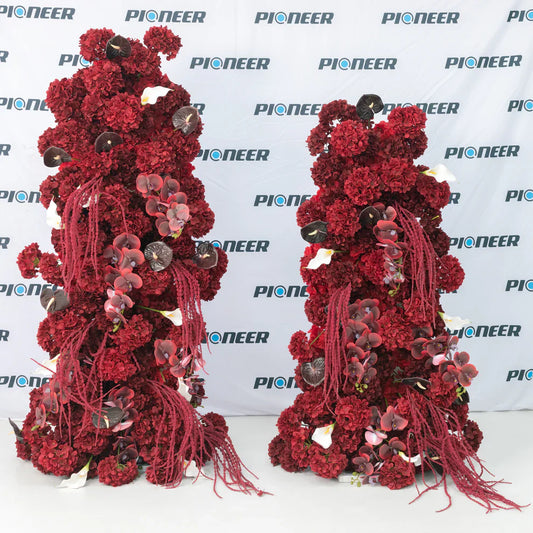 Burgundy Hydrangea Ceremony Floral Arch