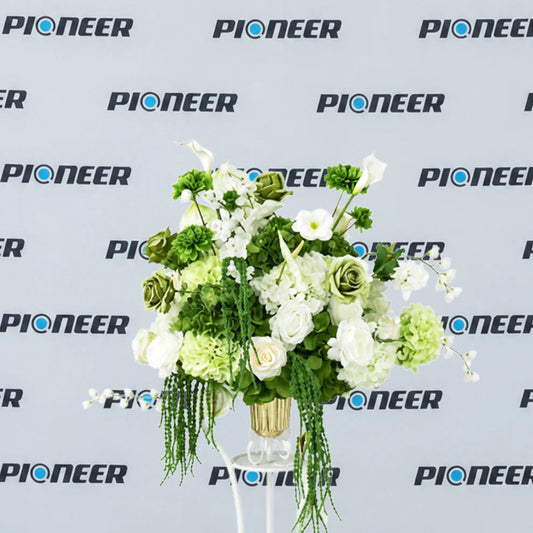 Green & White Rose Floral Centerpiece