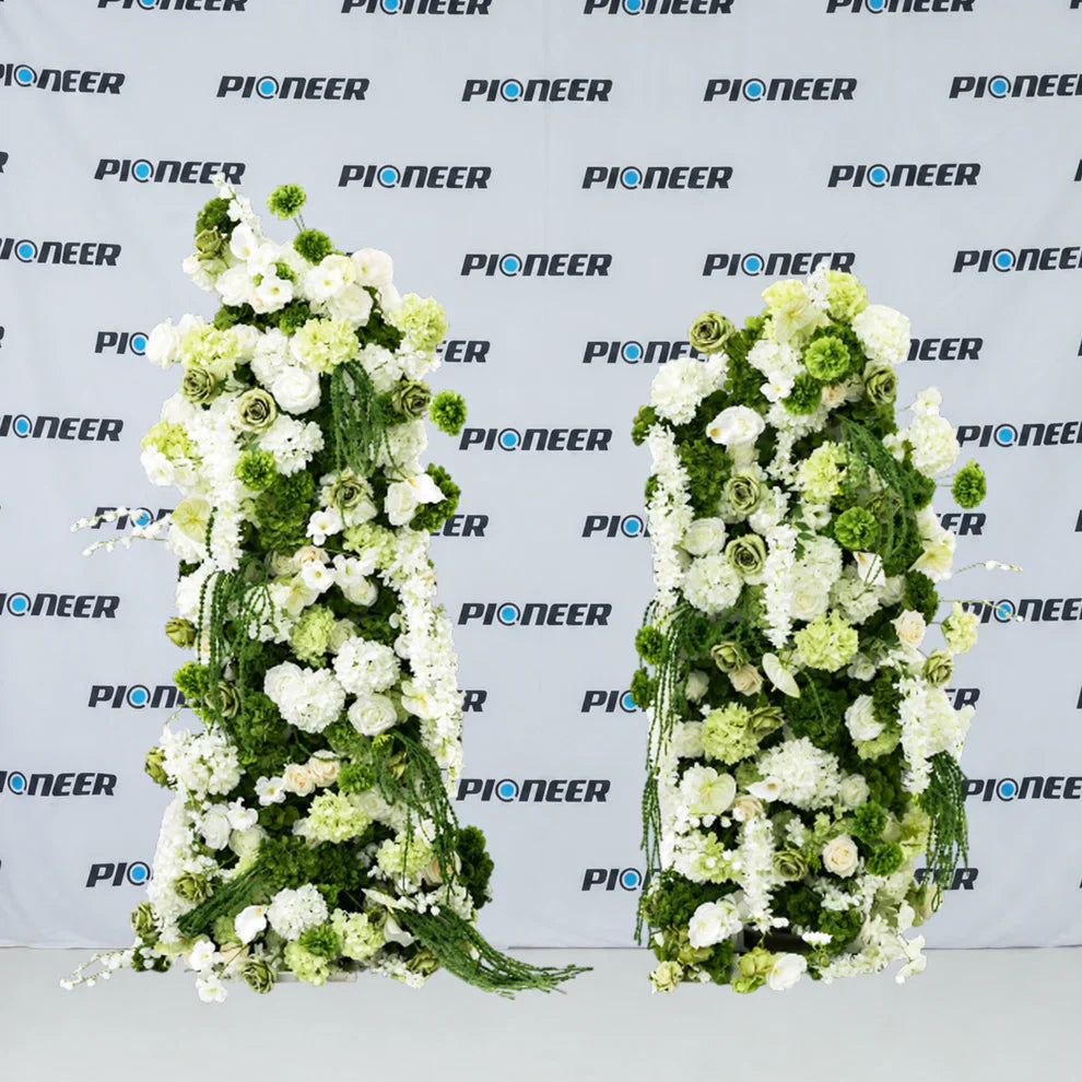 Botanical Green & White Floral Arch