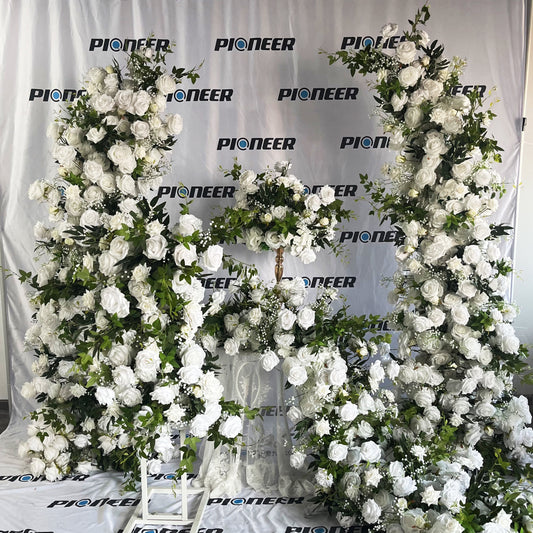 White Rose Ceremony Floral Arch