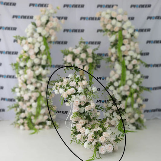 Blush & White Rose Floral Runner