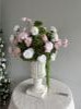 Blush Rose & Green Hydrangea Floral Centerpiece