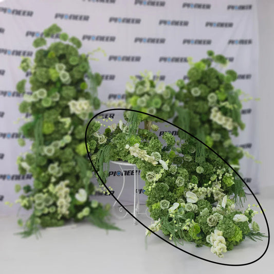 Botanical Green Hydrangea Floral Runner