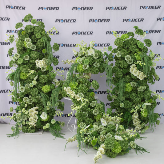 Botanical Green Hydrangea Floral Runner