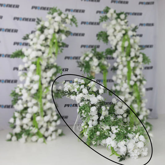 White Rose Cascade Floral Runner