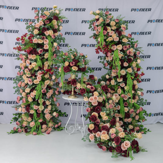 Blush Pink Vineyard Rose Floral Runner