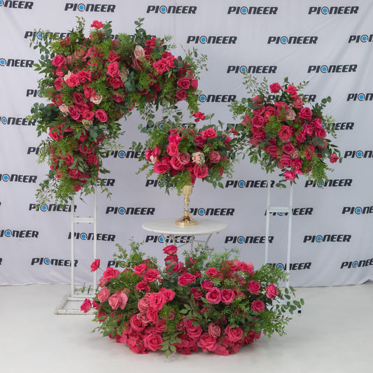Cascading Fuchsia Rose Hanging Backdrop