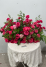 Premium Pink & Red Floral Floor Display with Greenery