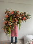 Rustic Orange & Terracotta Bougainvillea Floral Backdrop