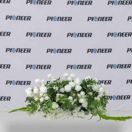 White Rose & Cascading Greenery Floral Runner