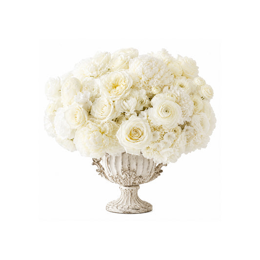Flower Ball White Flower And Baby'S Breath