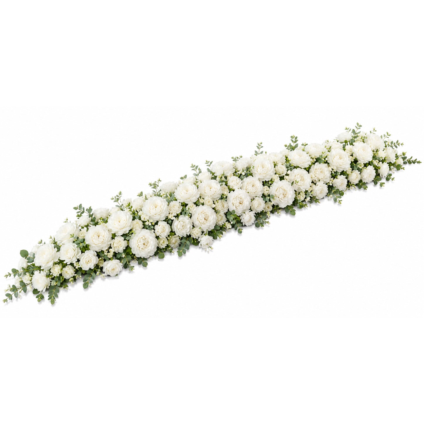 Flower Runner White And Baby'S Breath 200Cmx40Cm