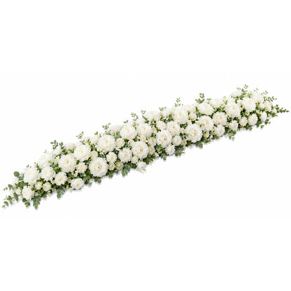 Flower Runner White And Baby'S Breath 200Cmx40Cm