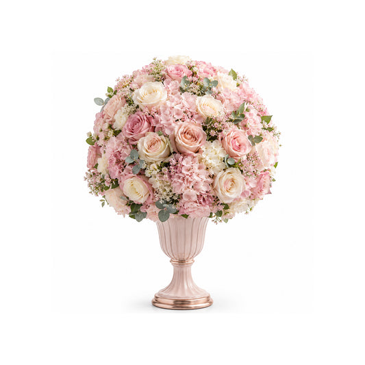 Flower Ball Blush Pink And Cream