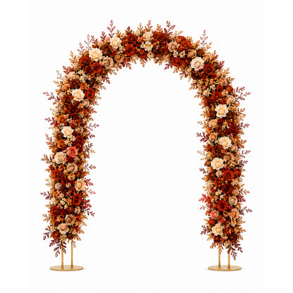 Arch Round Mesh White With Red And Green Flowers 150Cm