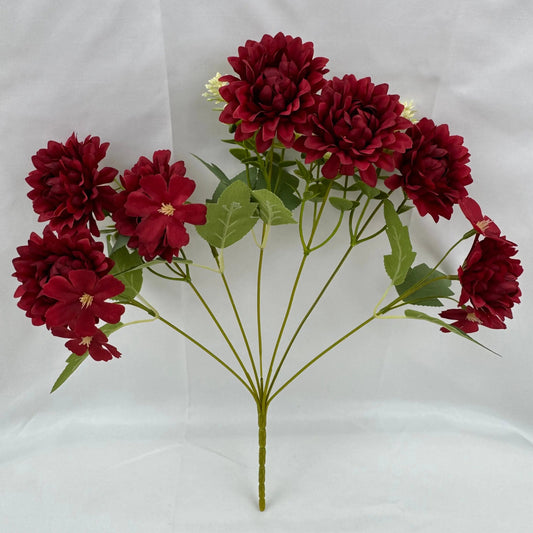 Red Silk Dahlia Bush - 7 Heads RosesHQ.com