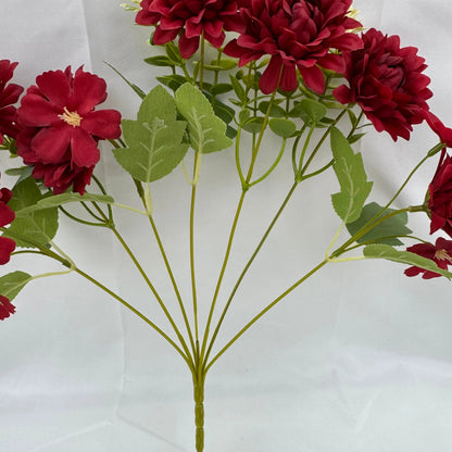 Red Silk Dahlia Bush - 7 Heads RosesHQ.com