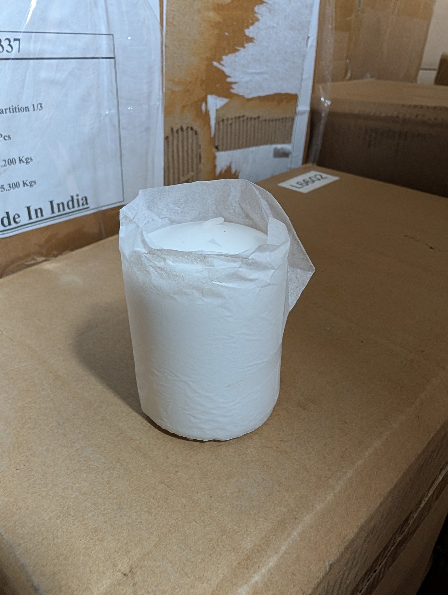 3-Inch White Pillar Candle - 6cm x 7.5cm