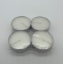 White Tealight Candles - Pack of 4 (5.5cm x 2cm)