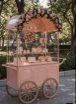 Rustic Floral Display Cart - 150 x 60 x 200 H cm