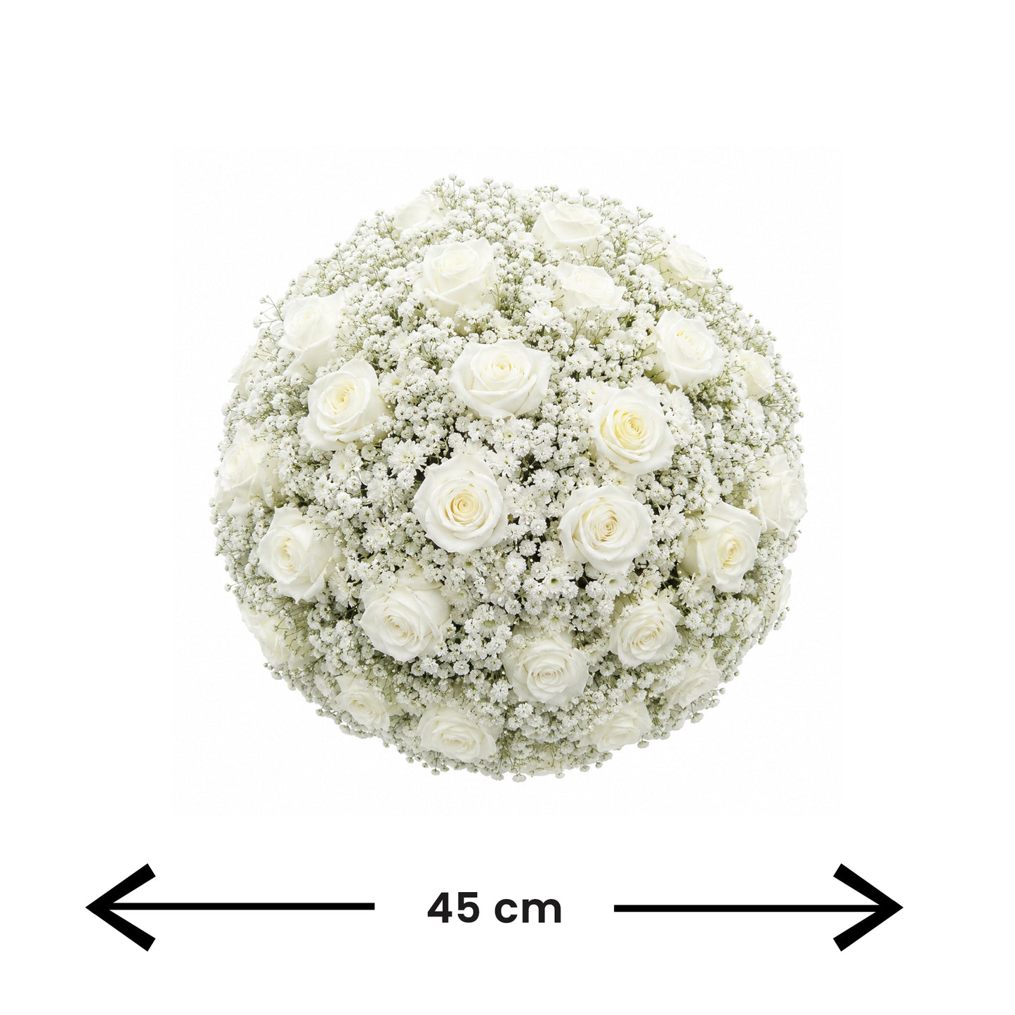 Flower Ball White Flower And Baby'S Breath