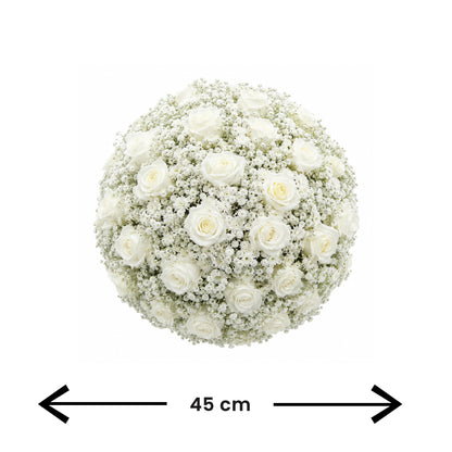 Flower Ball White Flower And Baby'S Breath