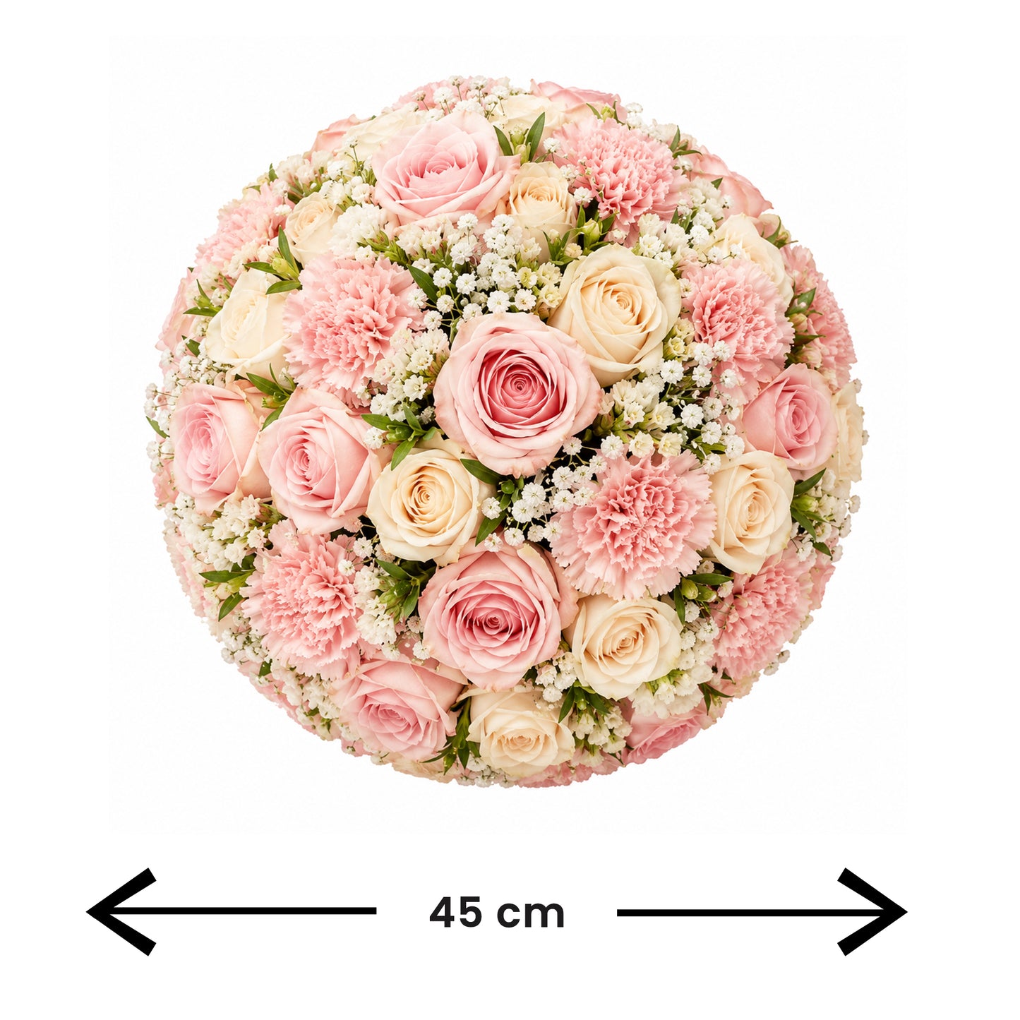 Flower Ball Blush Pink And Cream