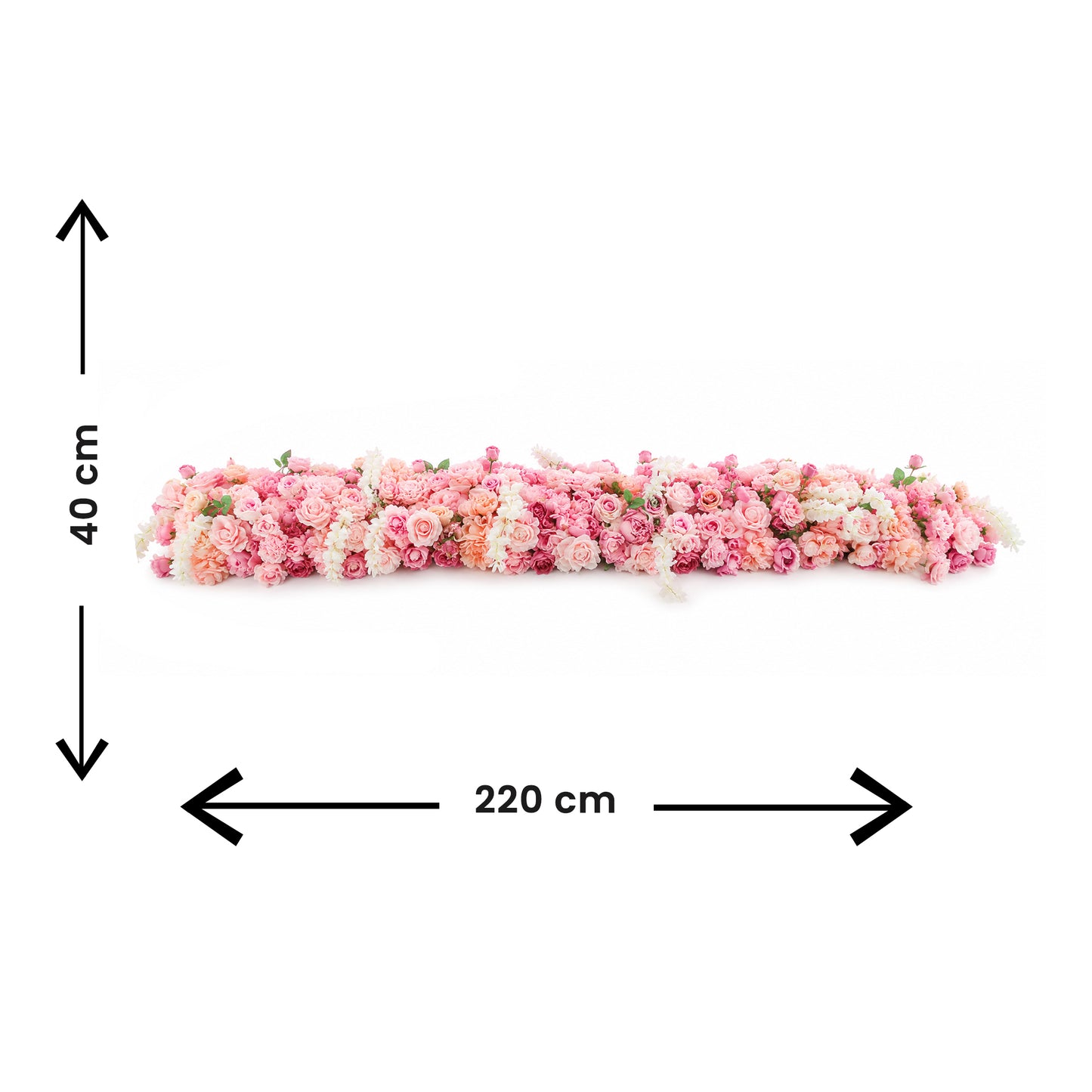 Flower Runner Pink And Peach 220Cmx40Cm
