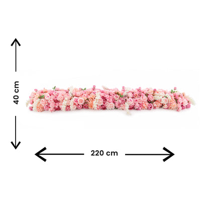 Flower Runner Pink And Peach 220Cmx40Cm