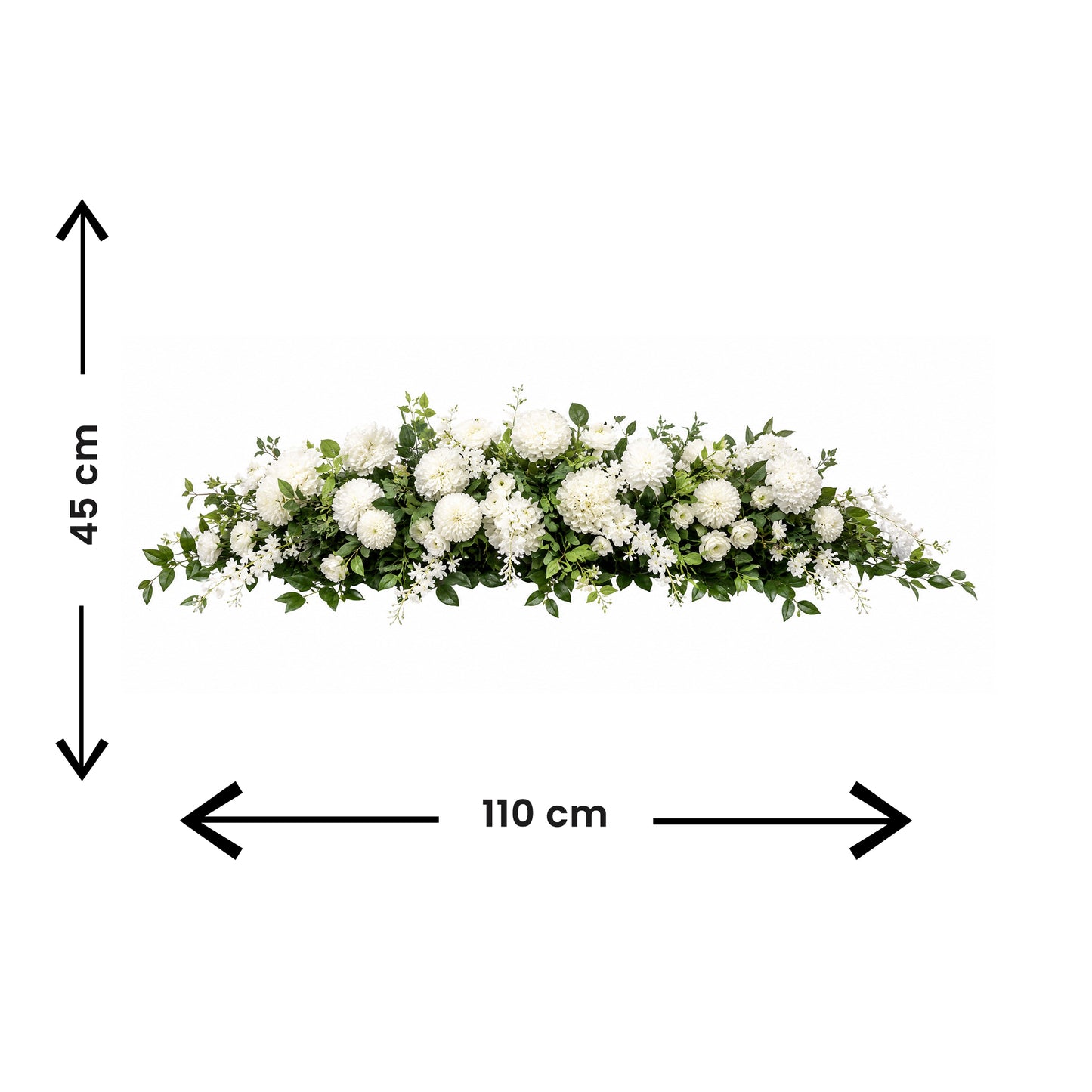 Flower Runner Ivory And Green 110Cmx45Cm