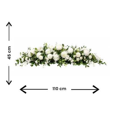 Flower Runner Ivory And Green 110Cmx45Cm