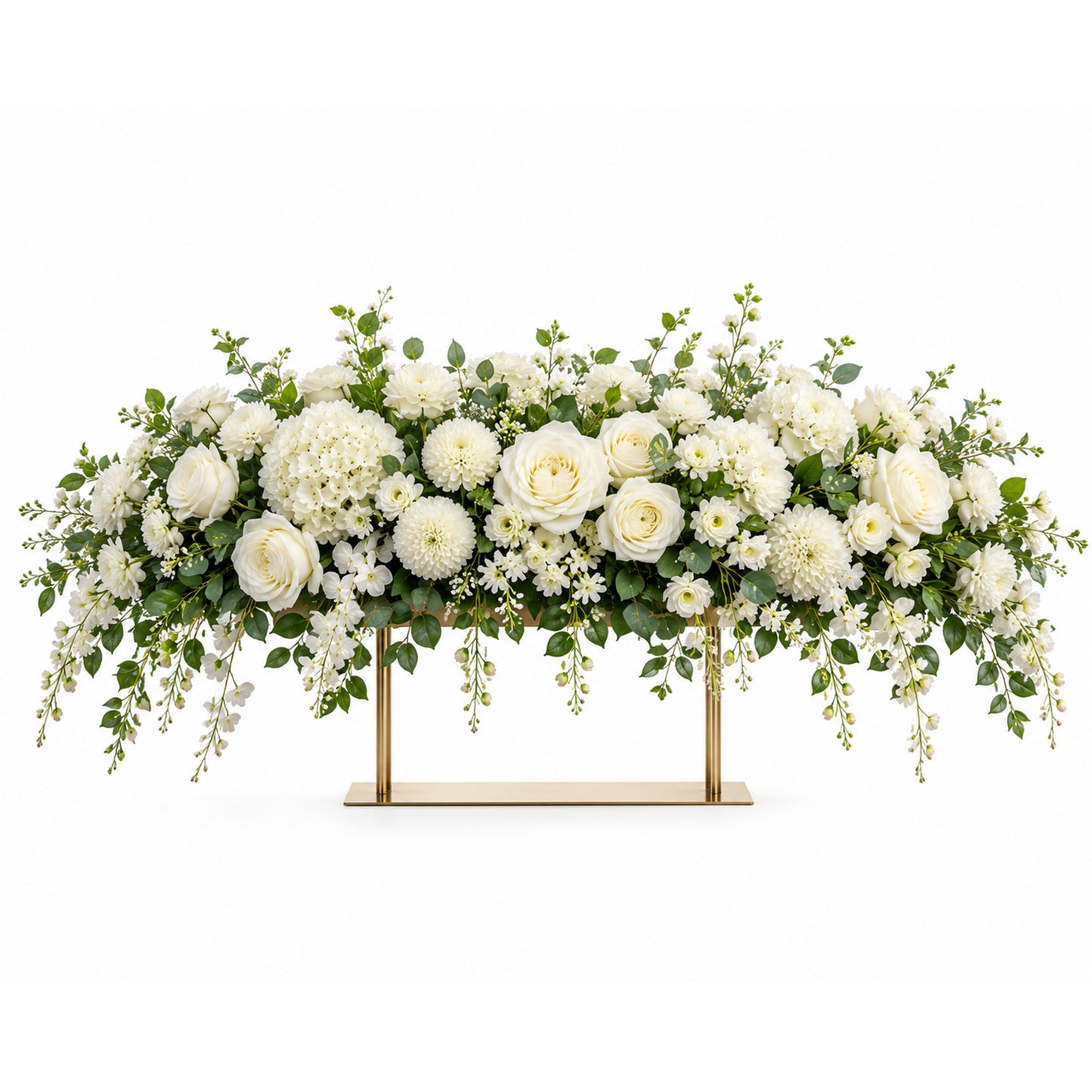 Flower Runner Ivory And Green 110Cmx45Cm