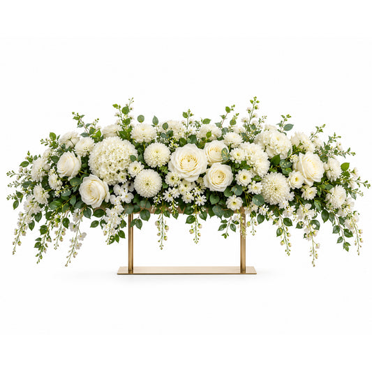 Flower Runner Ivory And Green 110Cmx45Cm